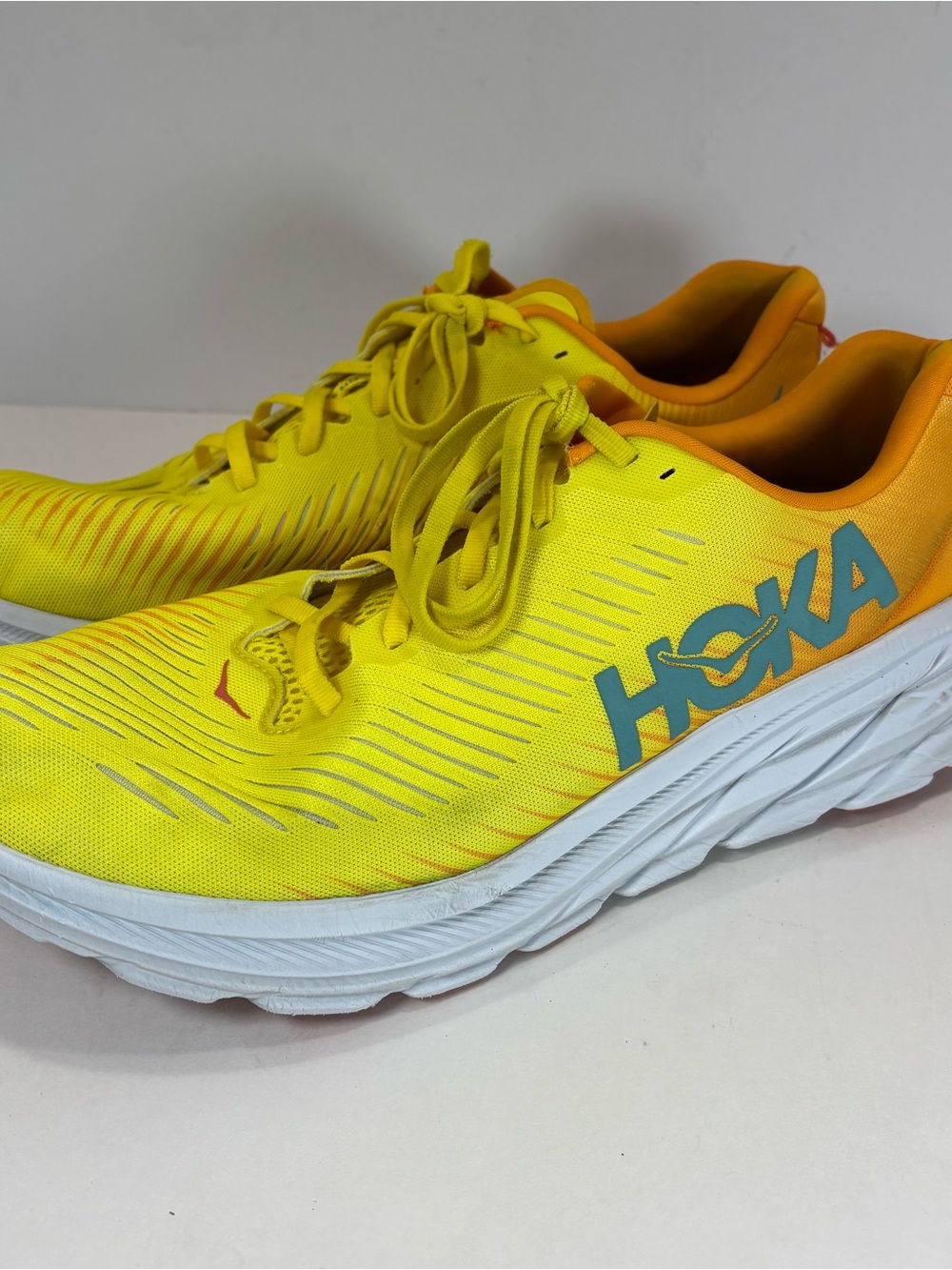 Hoka Kids Yellow and Orange Lightweight Running Sneakers